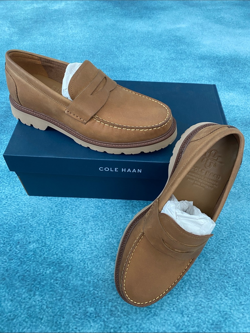 Cole Haan - Penny Loafer Men’s Shoes NWT Size 7 Never Worn NEW - Golden Honey 🗃️